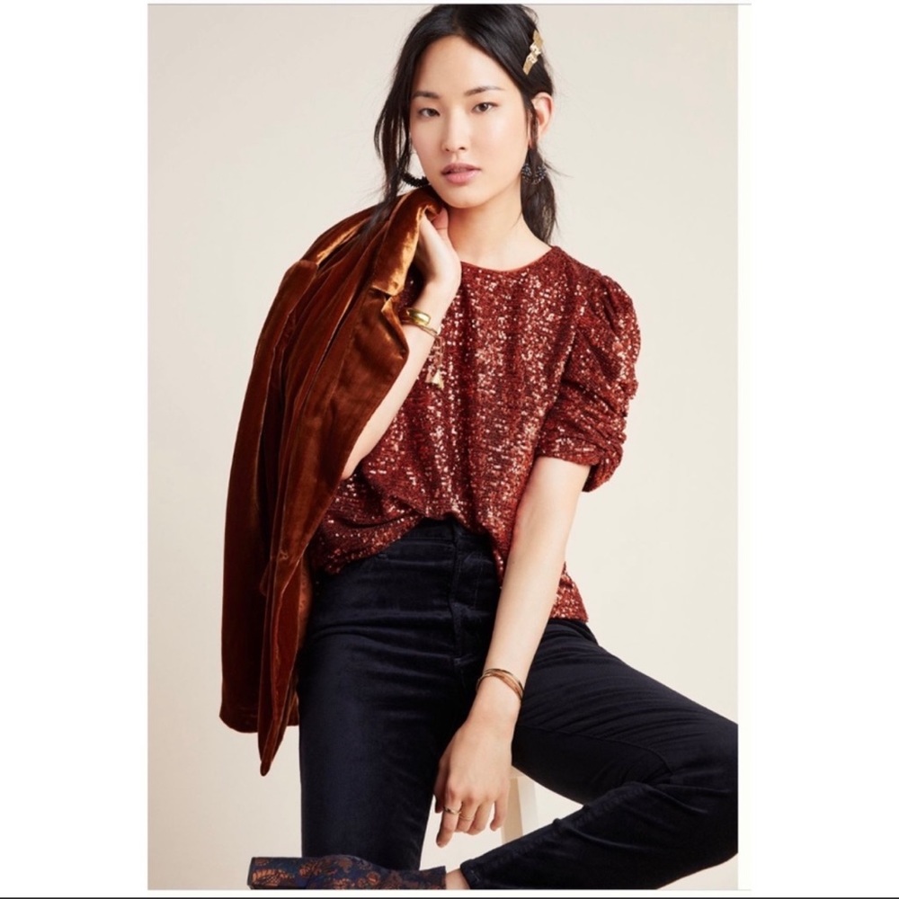 Sequined Anthropologie Top